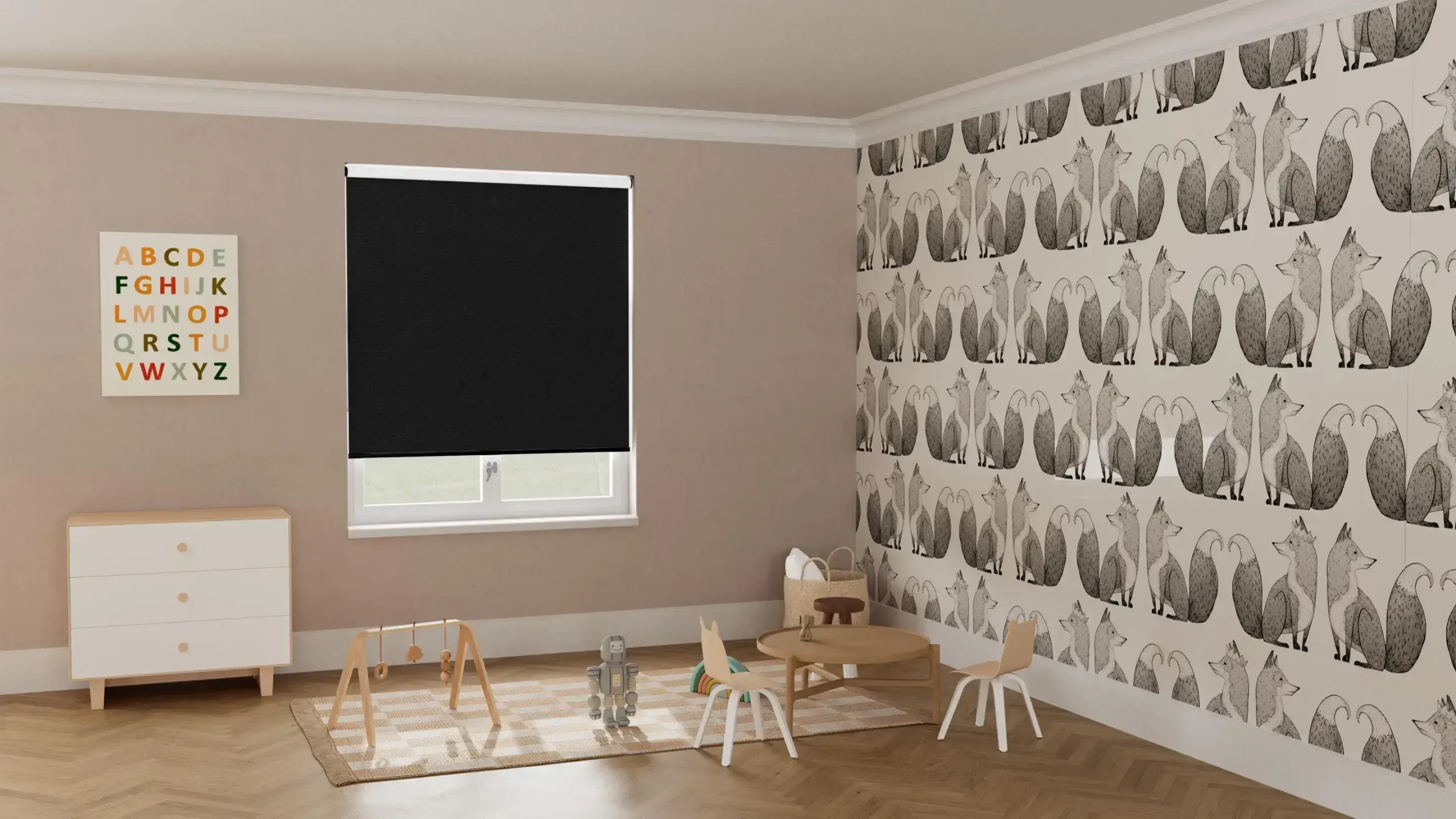 Asphalt Blackout Window Roller Blinds