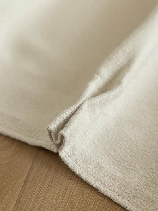 Linen Blend White Blackout Curtains