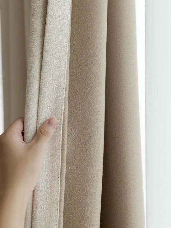 Linen Blend White Blackout Curtains