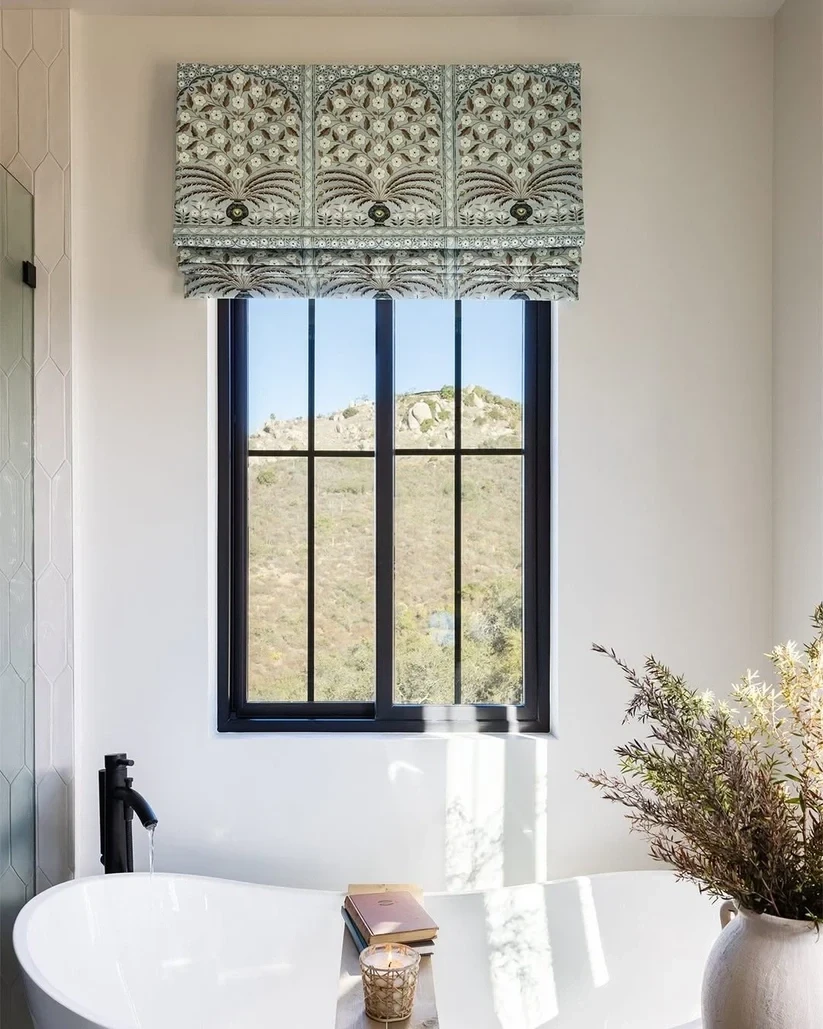 Patterned Fabric Roman Shades