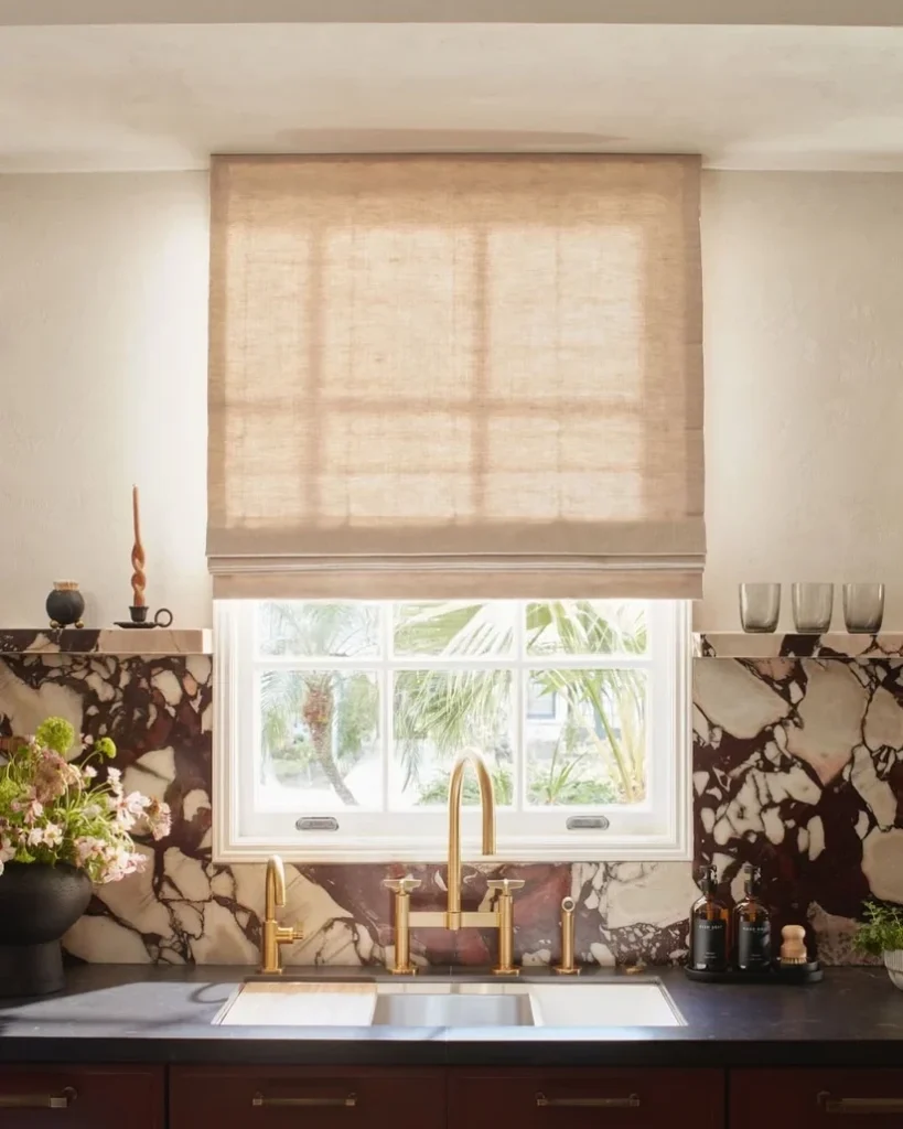 Patterned Fabric Roman Shades