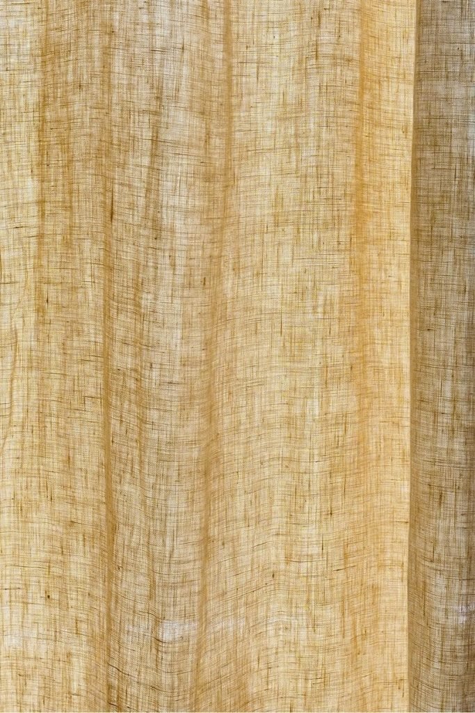Pure Linen Yellow Curtains