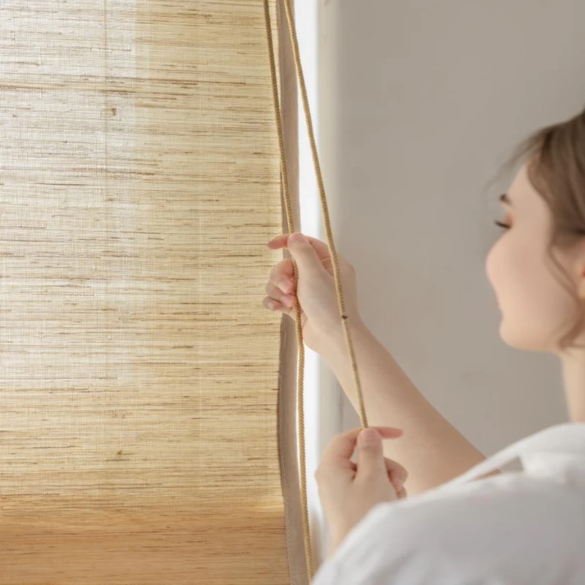 Ramie Bamboo Shades Cashew