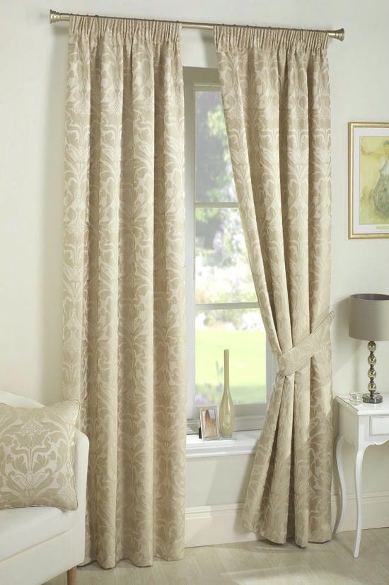 pencil pleat fully lined curtains